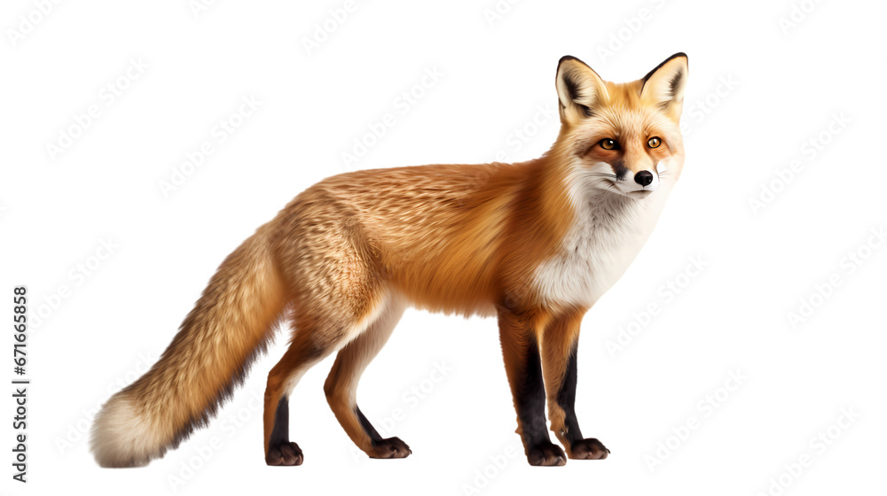 Fototapeta premium Fox on transparent background