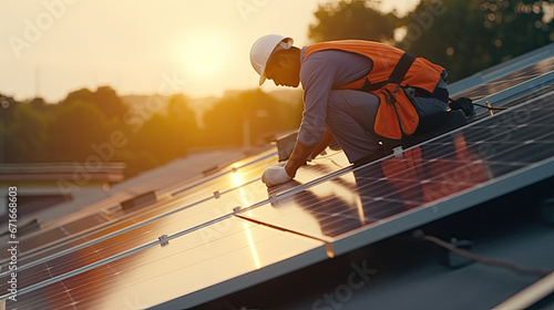 Installing a Solar Cell on a Roof