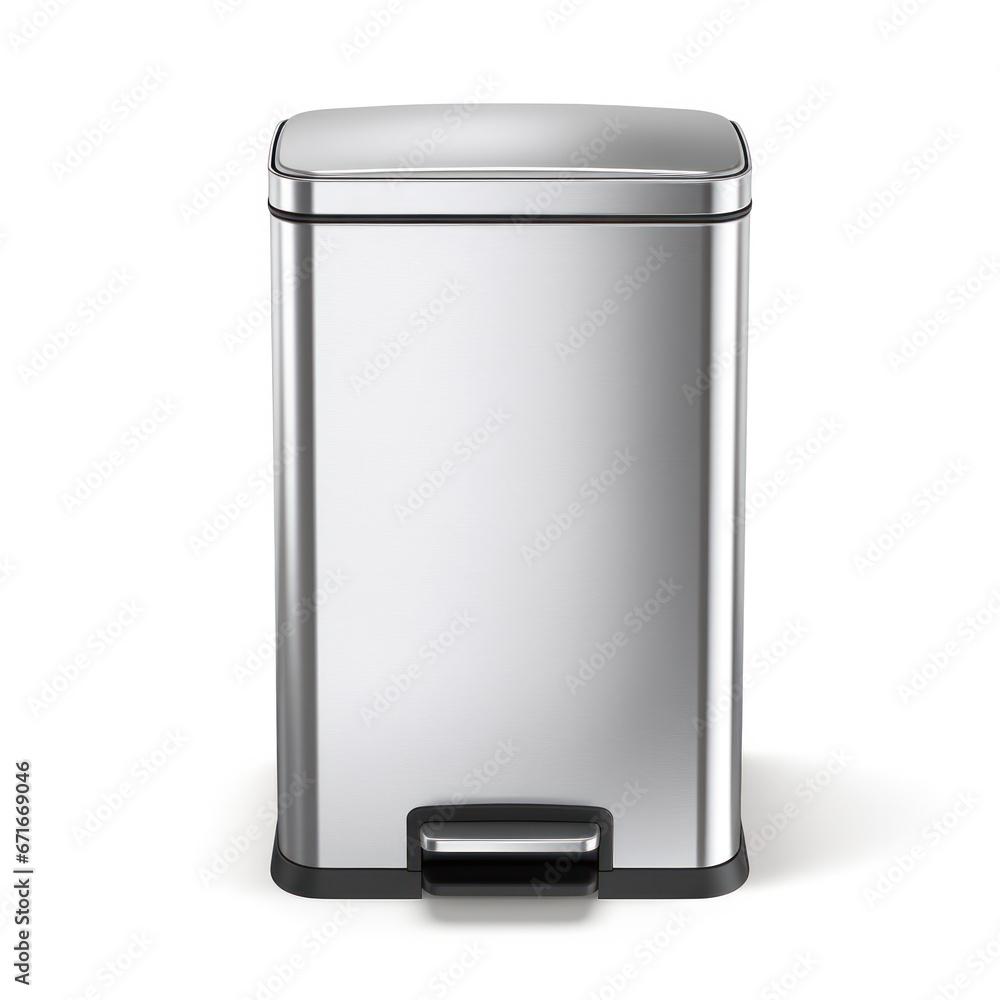 Smart waste basket. Electronic gadget for the home on white background Smart waste basket. Electronic gadget for the home on white background