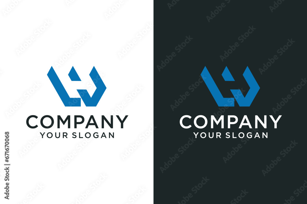 Modern abstract simple W letter logo. This logo icon in business. Modern abstract simple W letter logo. This logo icon in business.
