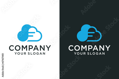 initial f cloud logo design design for business company