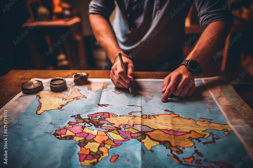 Woman trip tourism map tour wooden vacation world journey tourist traveler holiday Woman trip tourism map tour wooden vacation world journey tourist traveler holiday