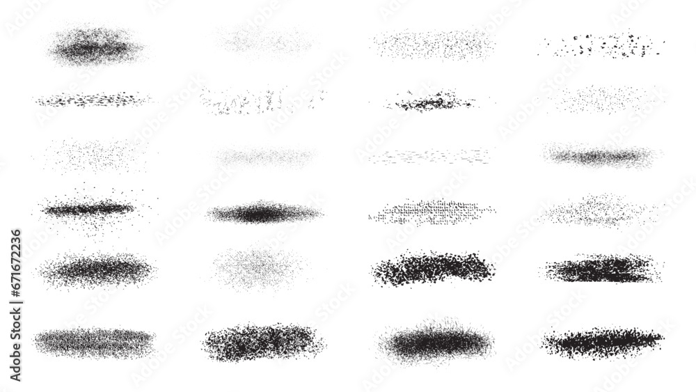 Set of black splash ink brush stroke collection, Grunge ink splatter. Spray drops staining and frame with wet paint drop traces vector. Illustration splash and drip design, silhouette blob spray Set of black splash ink brush stroke collection, Grunge ink splatter. Spray drops staining and frame with wet paint drop traces vector. Illustration splash and drip design, silhouette blob spray