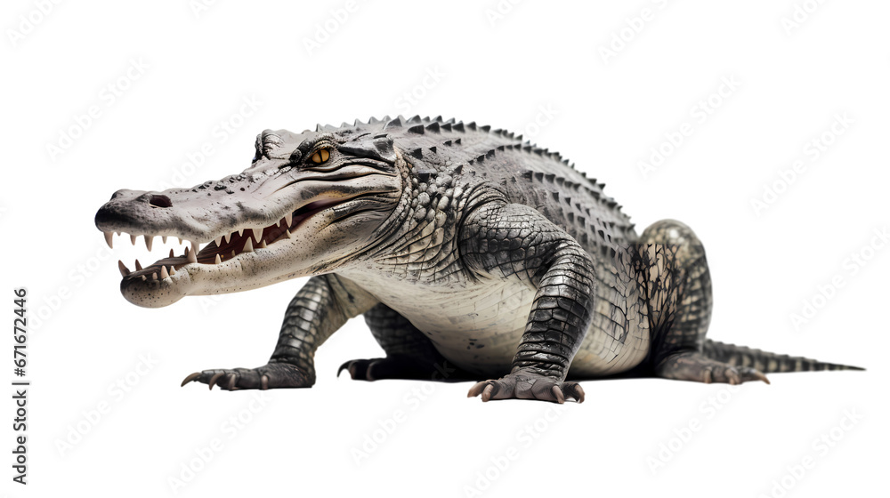 Fototapeta premium Crocodile on transparent background