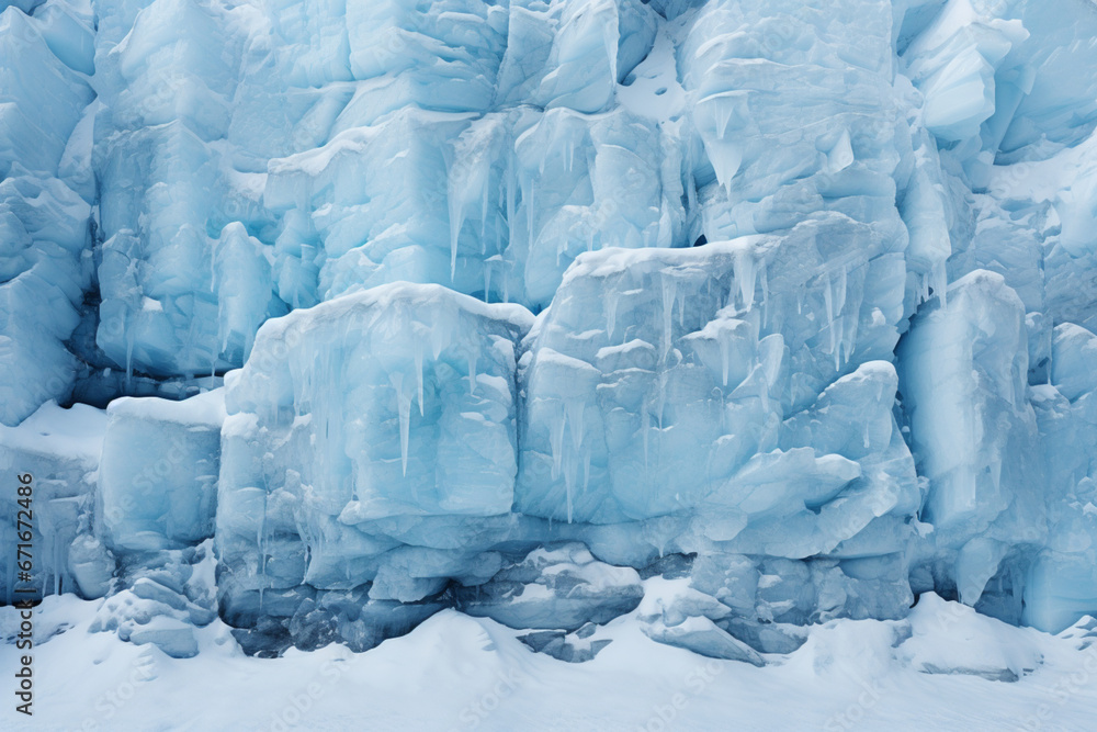 Obraz premium Frozen Wall Background - Generative AI