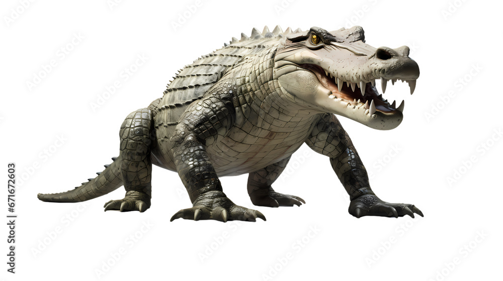 Obraz premium Crocodile on transparent background