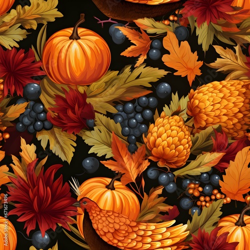 Thanksgiving seamless pattern, seamless pattern, Thanksgiving