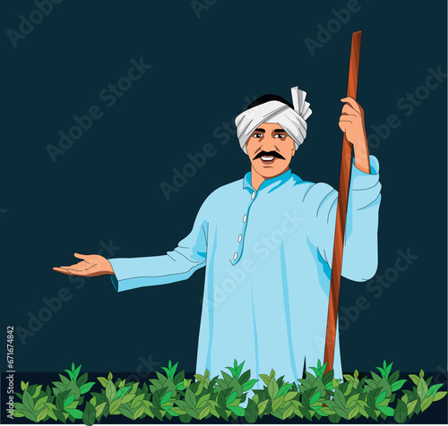 A Farmer in his field