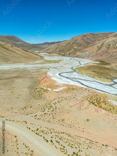 Aerial view of the scenic Argentinian highlands - Traveling and exploring South America