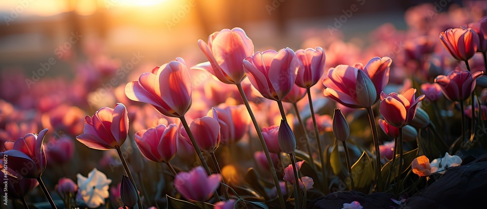 background tulip flower, blur background