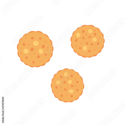 cookies, pastry, biscuit. Vector Illustration for printing, backgrounds, covers and packaging. Image can be used for greeting cards, posters, stickers and textile. Isolated on white background.