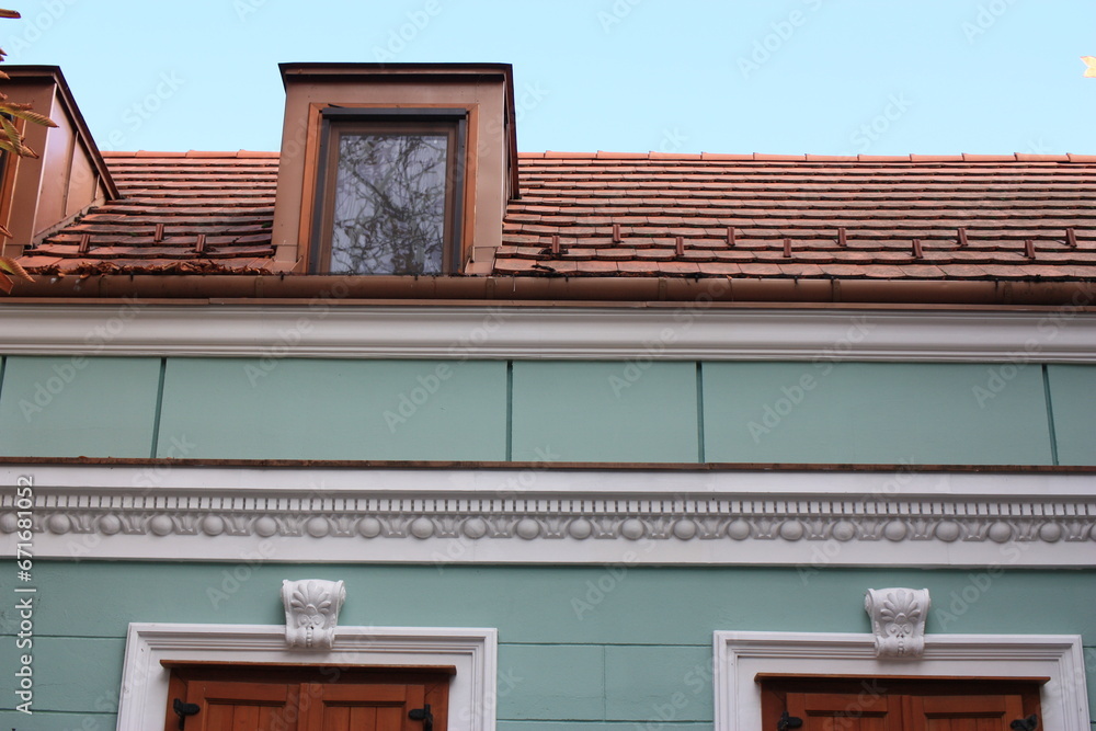 Beautiful elements of historical architecture and views of Szentendre, Hungary
