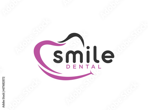 beauty smile dental care logo design. good use for clinic and dentist symbol