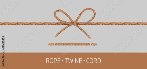 Packaging cord knotted bow