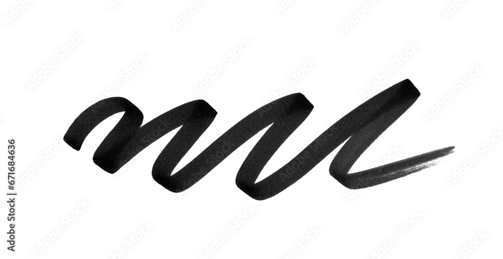 Fototapeta premium black marker pen scribble on png transparent background