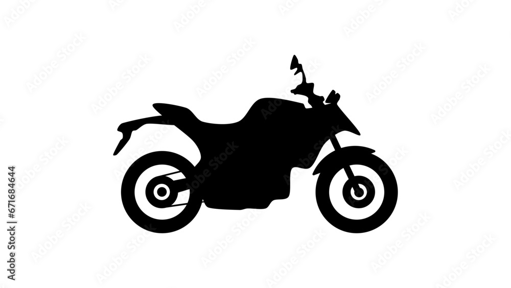 moto icon, black isolated silhouette