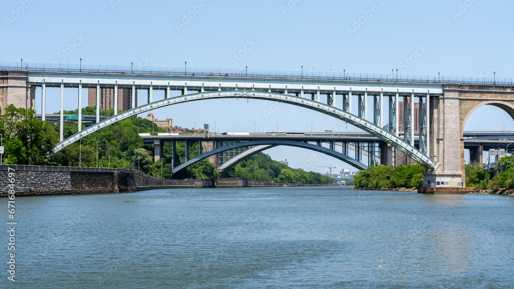 Naklejka premium Bridges on East River, New York, USA