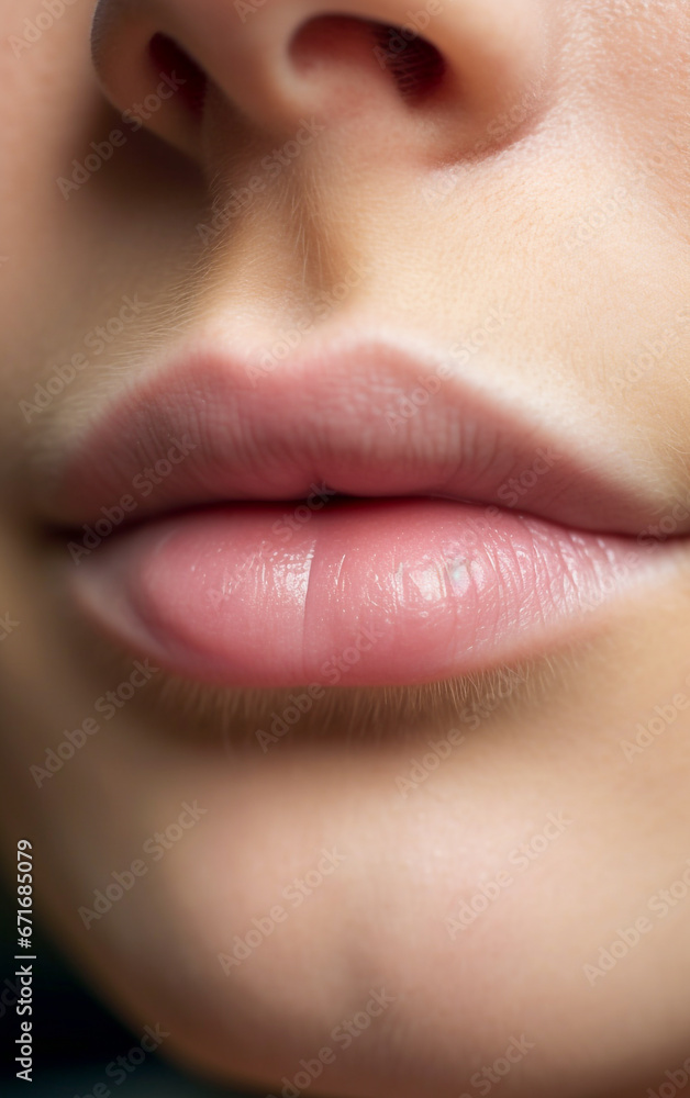Fototapeta premium Close-up of the woman's lips