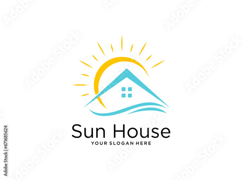 sun house real estate logo design