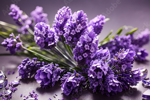 Lavender with purple color photo
