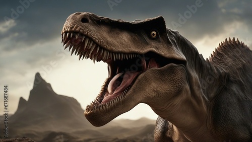 tyrannosaurus rex dinosaur _It was a scary sight, that closeup view of an opened-mouth dinosaur. It had teeth as big as knives, © Jared
