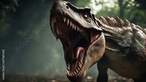 tyrannosaurus rex dinosaur  The closeup view of an opened-mouth dinosaur was a phony a pure hoax © Jared