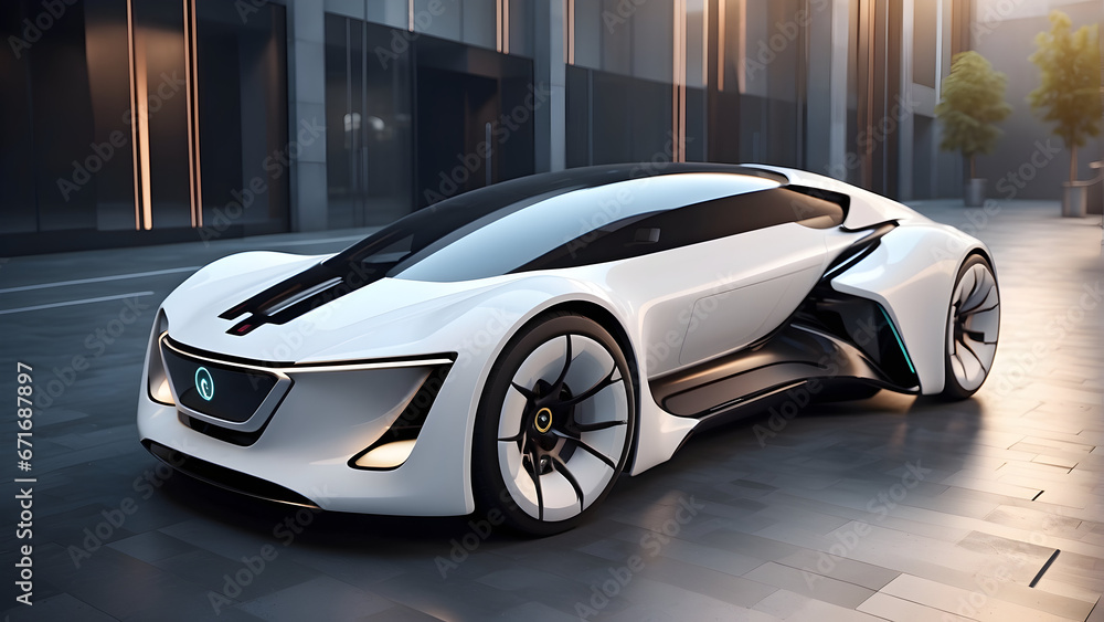 Fototapeta premium Cutting-edge autonomous car
