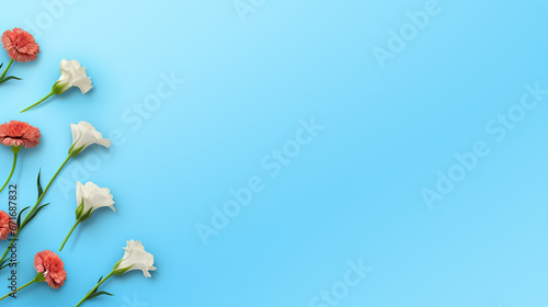 spring flowers border HD 8K wallpaper Stock Photographic Image 