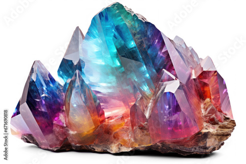 gem stone isolated on transparent background with shadow , png photo