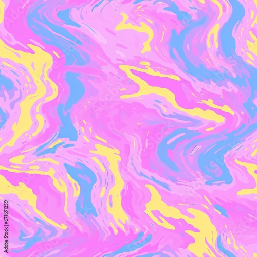 Vibrant pink and yellow marbled abstract pattern. Summer and spring concept. Design for wallpapers, textiles, and digital prints © dreamdes