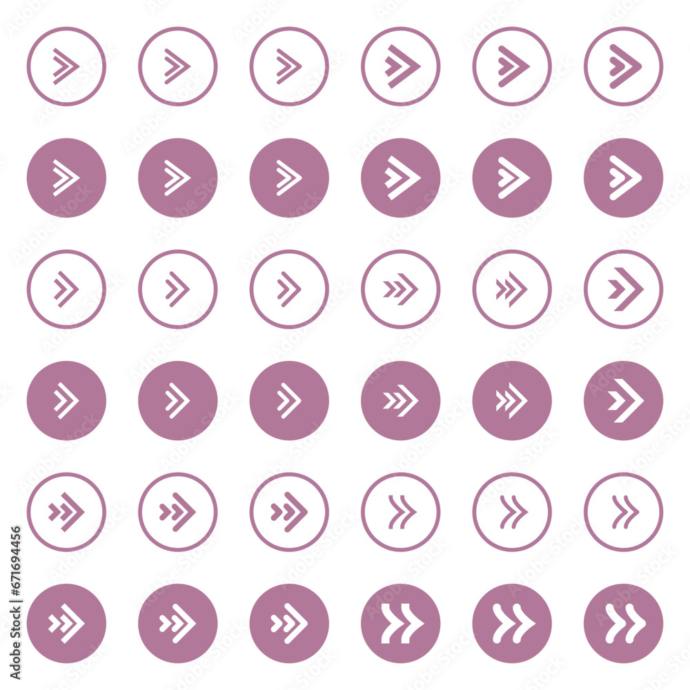 Various forms of basic arrow icons.
Various forms of basic arrow icons.