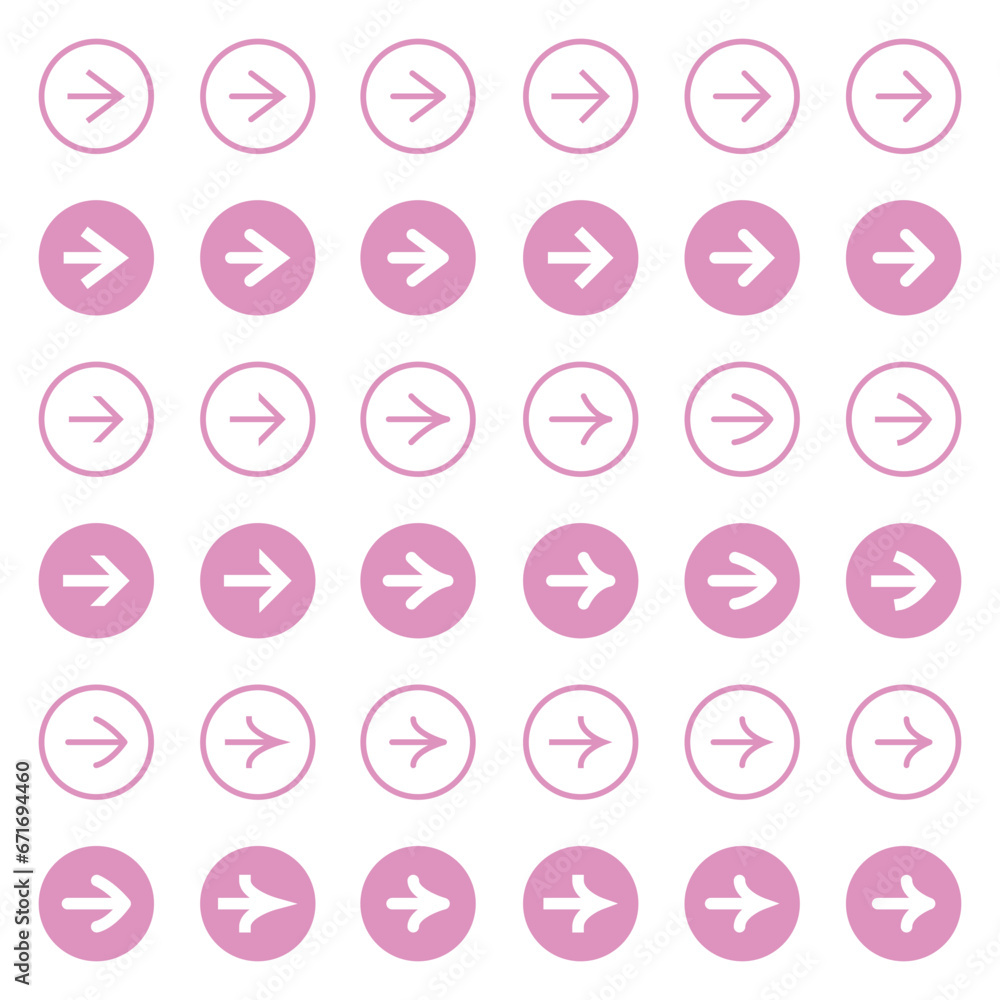 Various forms of basic arrow icons.
Various forms of basic arrow icons.