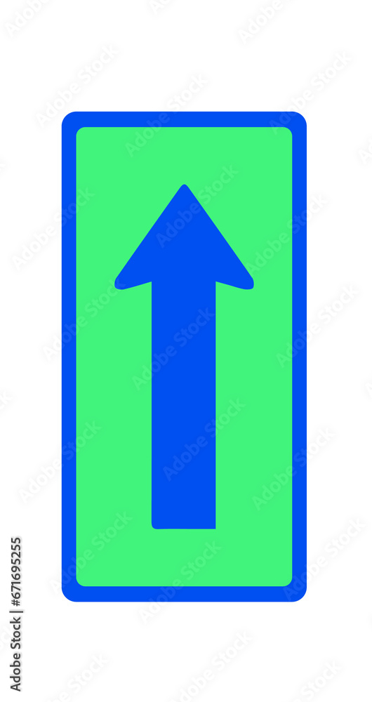 blue arrow up