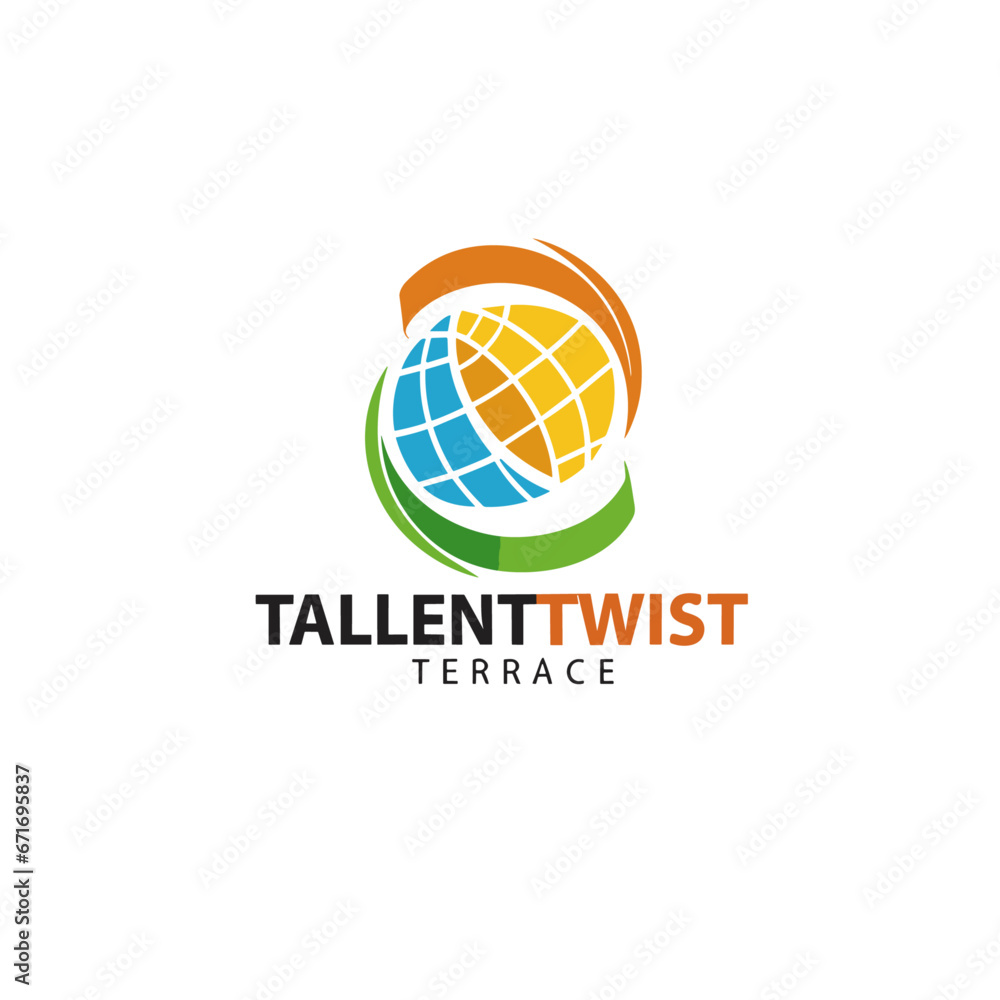 Talent Twist 3 logo _ abstract logo design _ earth globe logo _ earth globe design _ Colorful logo design _ earth globe icon Talent Twist 3 logo _ abstract logo design _ earth globe logo _ earth globe design _ Colorful logo design _ earth globe icon