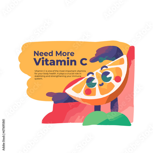 Vitamin C Orange Fruit Character 