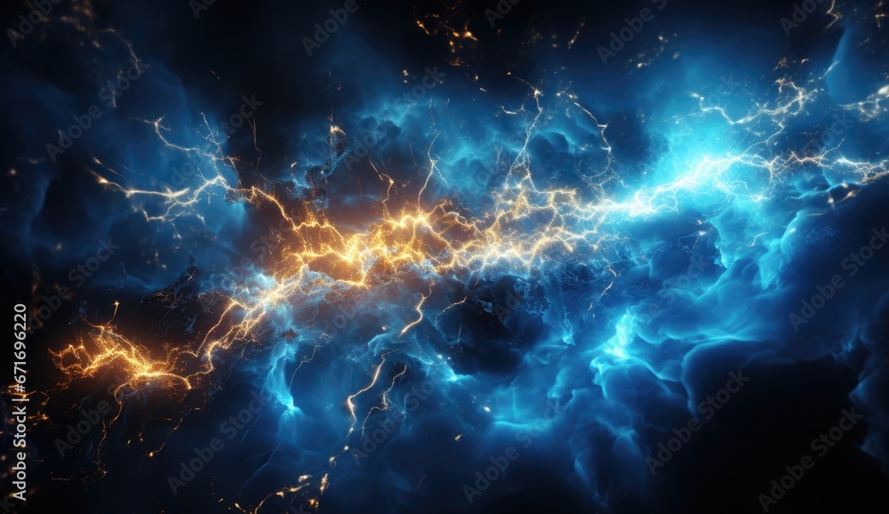 Hit Spark Lightning Blue black bg. Hit Spark Lightning Blue black bg.