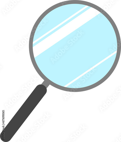 Back to school with school items and elements.magnifying glass