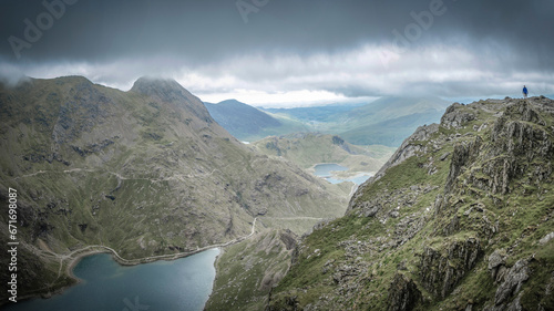 Photography Snowdonia National Park, Wales- views of routes up to the top of Mount Snowdon