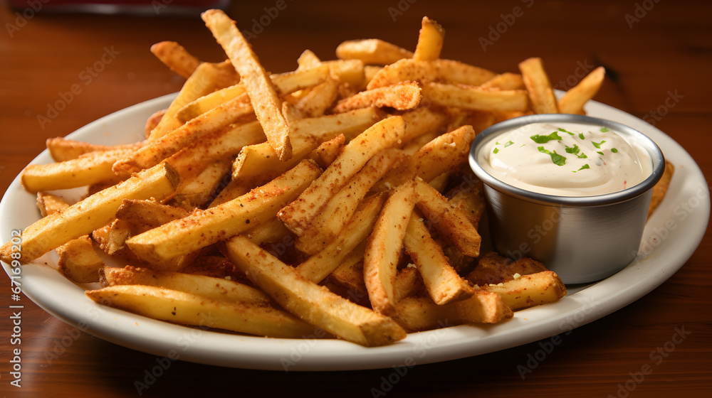 Beautiful tasty french fries illustration Beautiful tasty french fries illustration