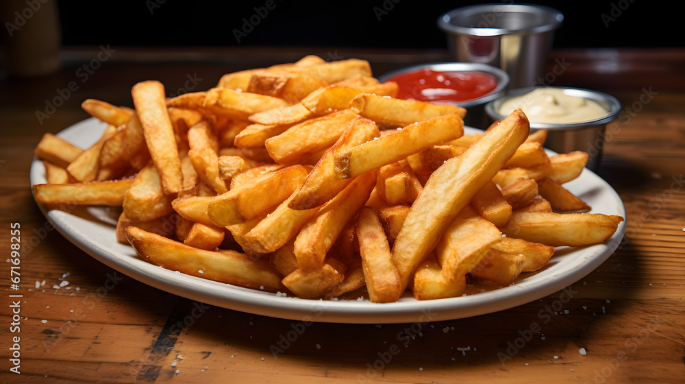 Beautiful tasty french fries illustration Beautiful tasty french fries illustration