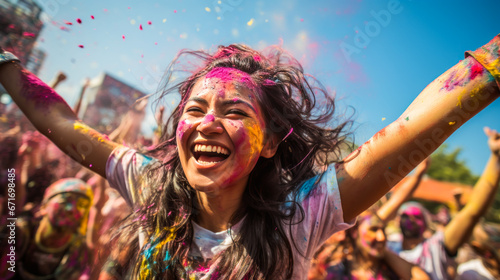 Street water fights at Songkran Festival, Thailand.