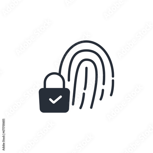 fingerprint icon. vector.Editable stroke.linear style sign for use web design,logo.Symbol illustration.