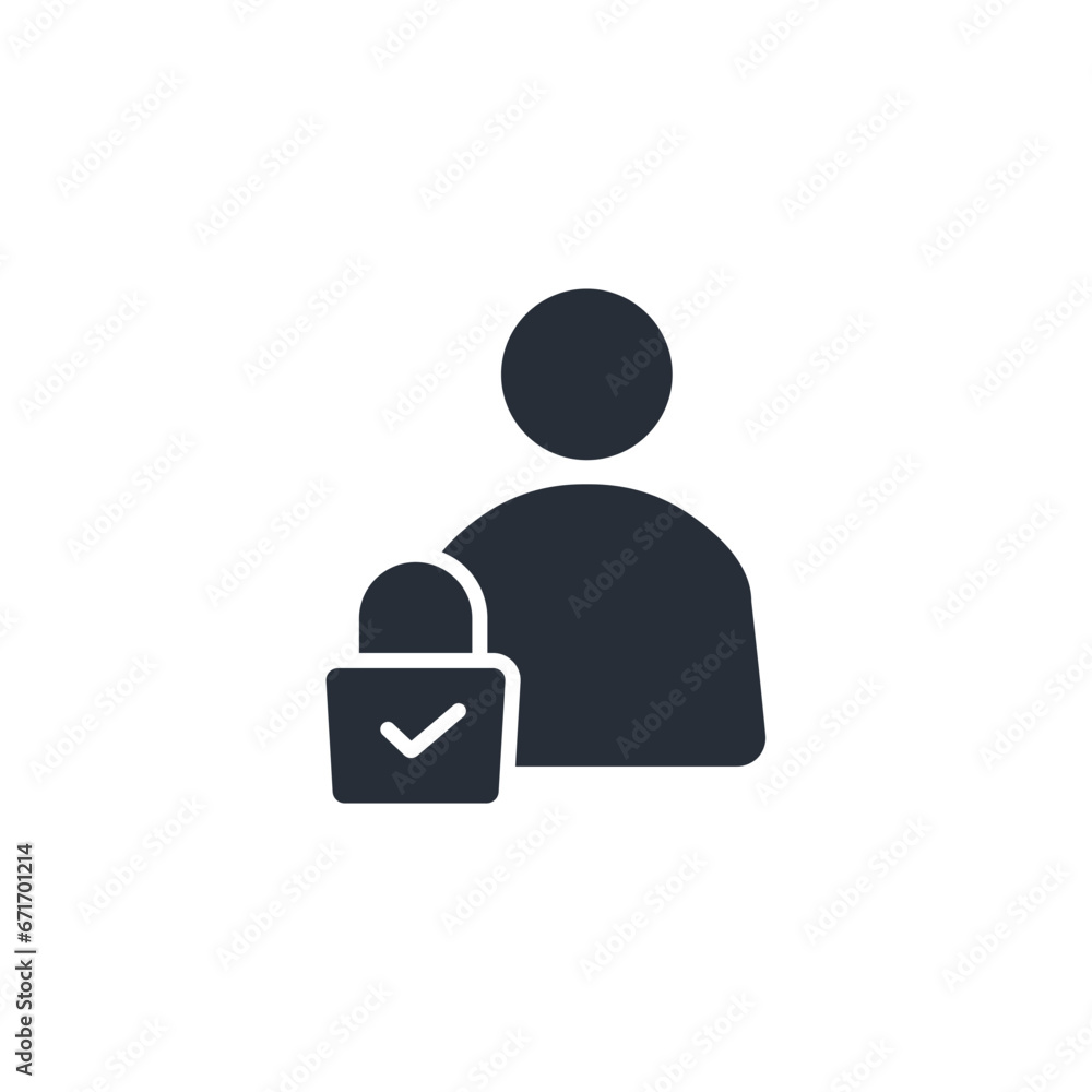 security icon. vector.Editable stroke.linear style sign for use web design,logo.Symbol illustration.