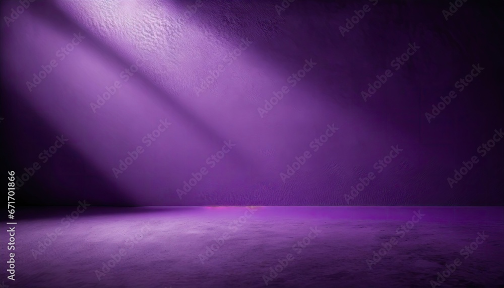 Empty vivid purple color studio table room background ,product display with copy space for display of content design.Banner for advertise product on website - obrazy, fototapety, plakaty 