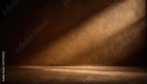Empty studio, blank empty space room for showing, light brown white abstract gradient background, blur 3D render podium stage texture, studio table backdrops display product design 