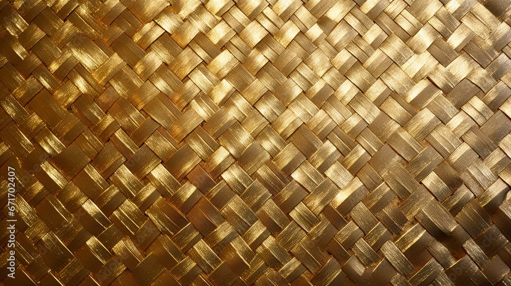 Texture of a golden wicker, ancient flat gold wicker basket weave texture, natural colors of shiny gold luxury texture. Background for banner, card, web, business Texture of a golden wicker, ancient flat gold wicker basket weave texture, natural colors of shiny gold luxury texture. Background for banner, card, web, business