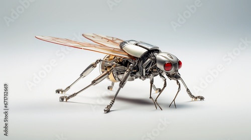 Eine Roboter Fliege, Moskito vor hellem Hintergund.