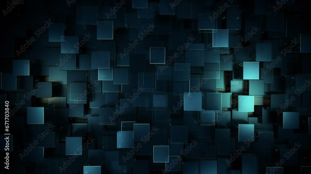 3d abstract blue background with cubes