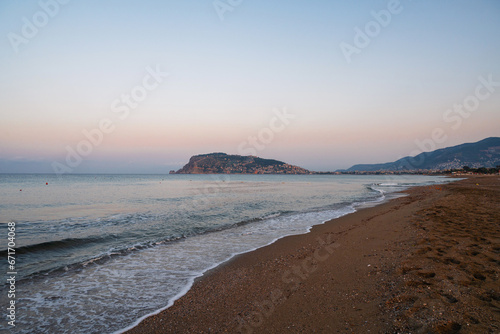 Beautiful sunrise scene on ...