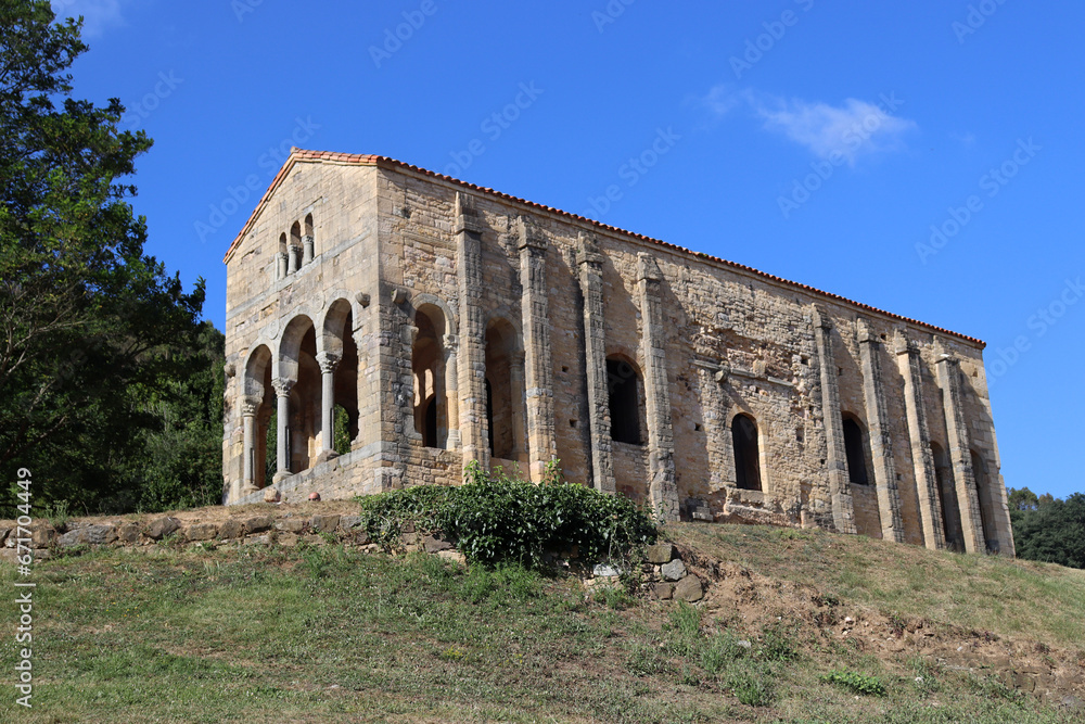 Church of St Mary at Mount Naranco, a pre-Romanesque Asturian building on Oviedo (Asturias)